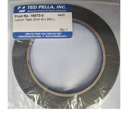 TedPella 16073-5 双面碳导电胶带Carbon Conductive Cape,Double Coated,5mmW x 20mL