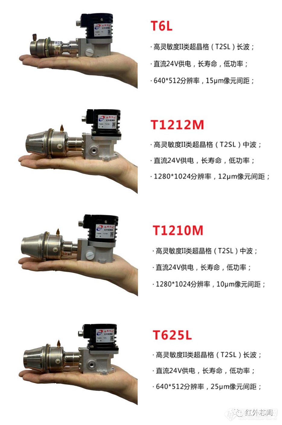 焜腾红外推出全系列T2SL制冷红外探测器，全面覆盖中波和长波多种面阵规格