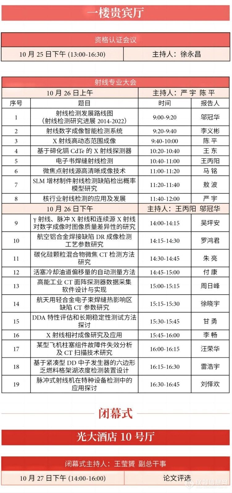 中国机械工程学会无损检测分会第十二届年会暨第二十七届中国国际质量控制与测试工业设备展览会第四轮通知