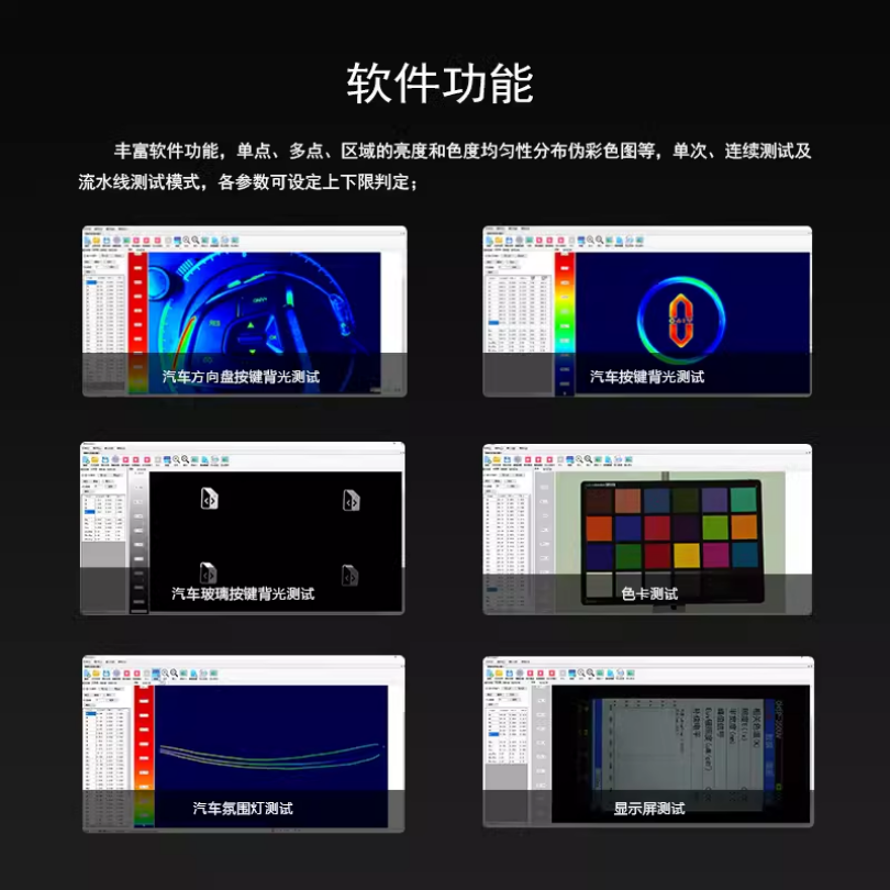 CXS-1200成像式色度计汽车仪表盘键盘背光亮度色度检测显示器亮度均匀性测试仪