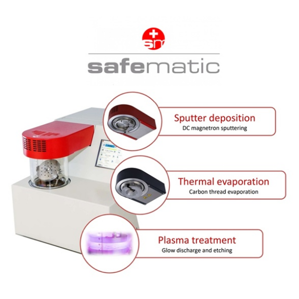 瑞士Safematic电镜制样设备CCU-010 HV高真空离子溅射/镀碳一体化镀膜仪