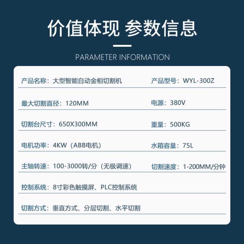 WYL-300Z大型智能自动金相切割机