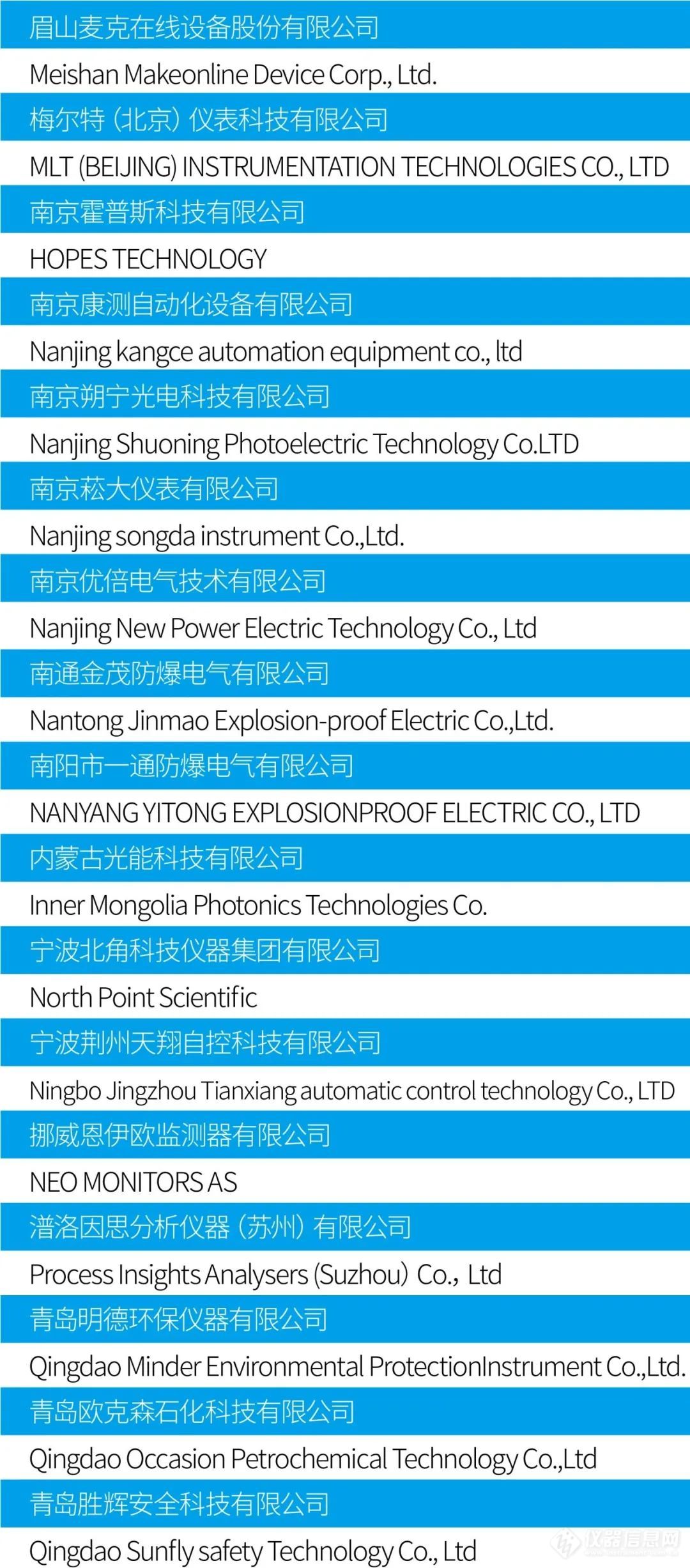 最新参展商名录！150+知名企业与您相聚青岛-第十六届中国在线分析仪器行业盛会