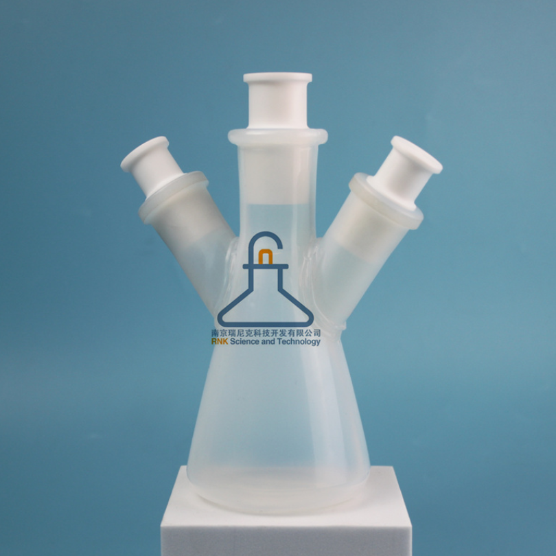 pfa三角瓶锥形瓶三口24口250ml125ml500ml反应瓶烧瓶接收瓶氟化氢反应装置