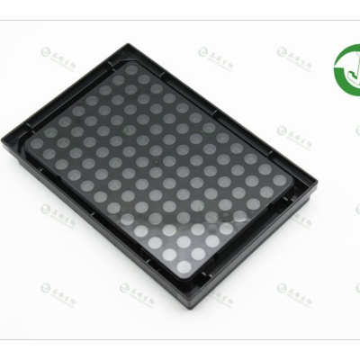 上海晶安96孔黑色框透明平底酶标板 96孔白色框透明平底酶标板 全黑全白底透96孔细胞培养板