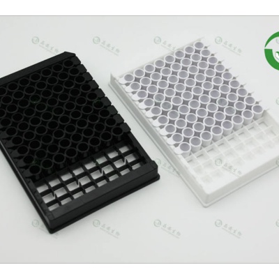 上海晶安荧光检测96孔黑色酶标板 化学发光检测96孔酶联板 全黑全白双荧光素酶96孔板