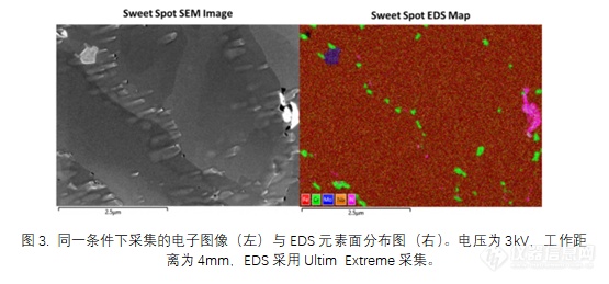 低电压下纳米颗粒的能谱EDS元素分析方案