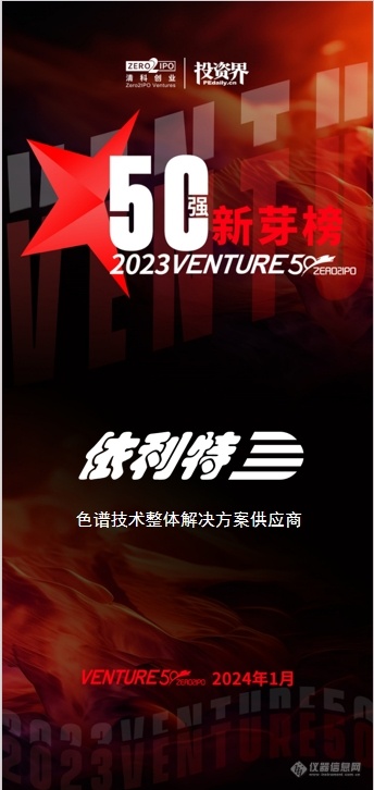 依利特科技上榜2023Venture50新芽榜！