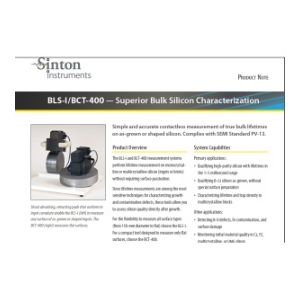  美国Sinton 少子寿命测试仪 BCT-400/BLS-I /WCT-120MX