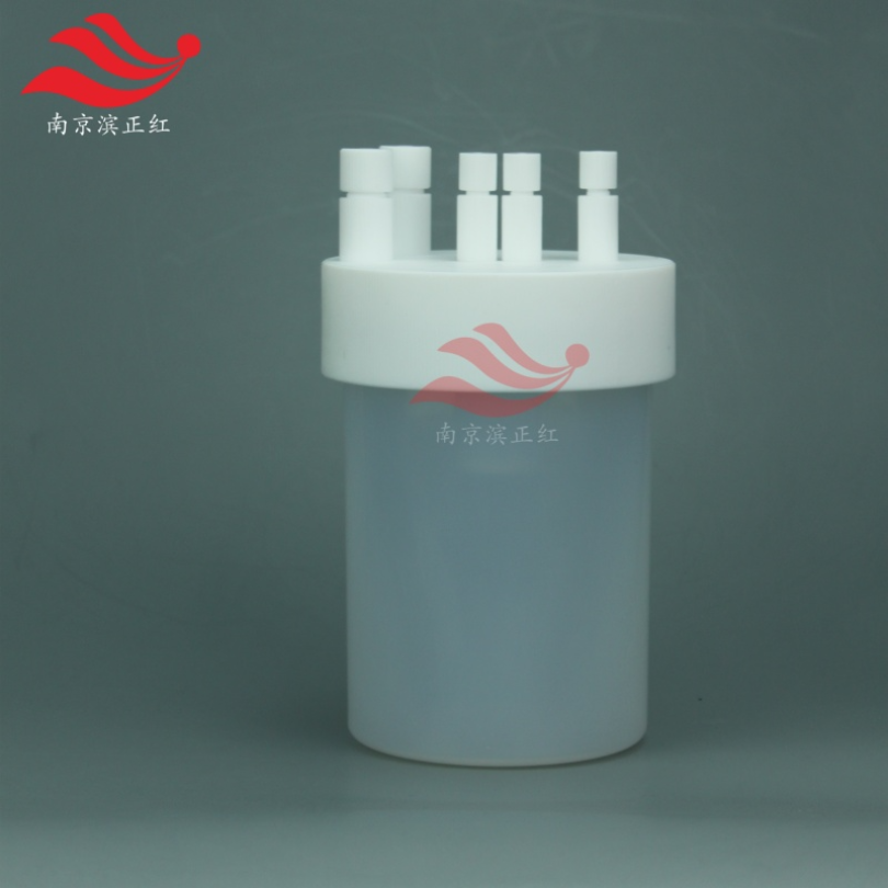PFA双层反应罐1000ml多口吸收瓶透明耐酸碱反应瓶环境大气用