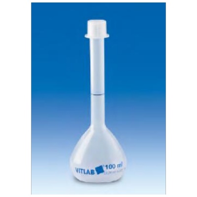 德国Vitlab PP透明塑料容量瓶（B级）螺纹口盖