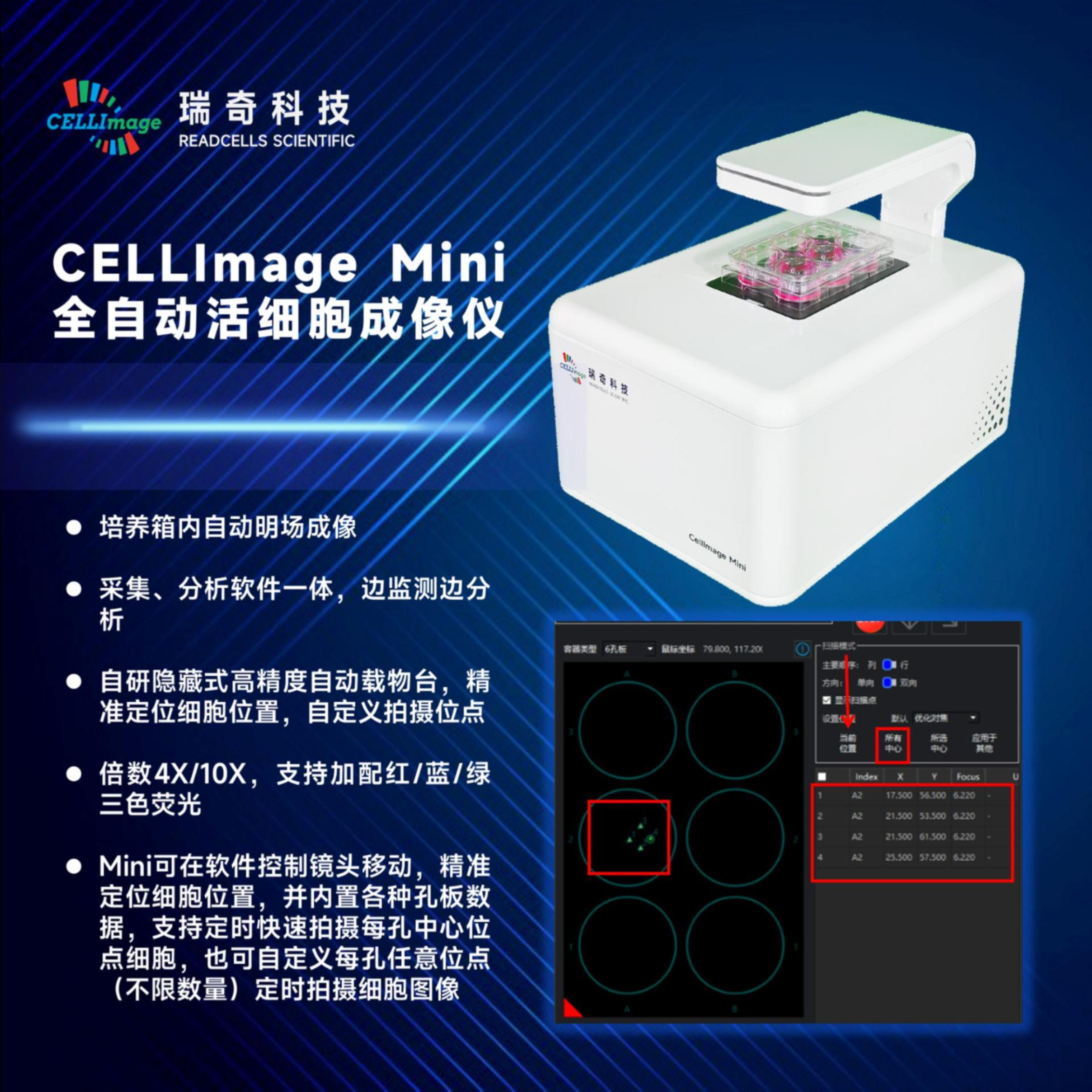 联庆瑞奇CELLImage Nano活细胞成像仪