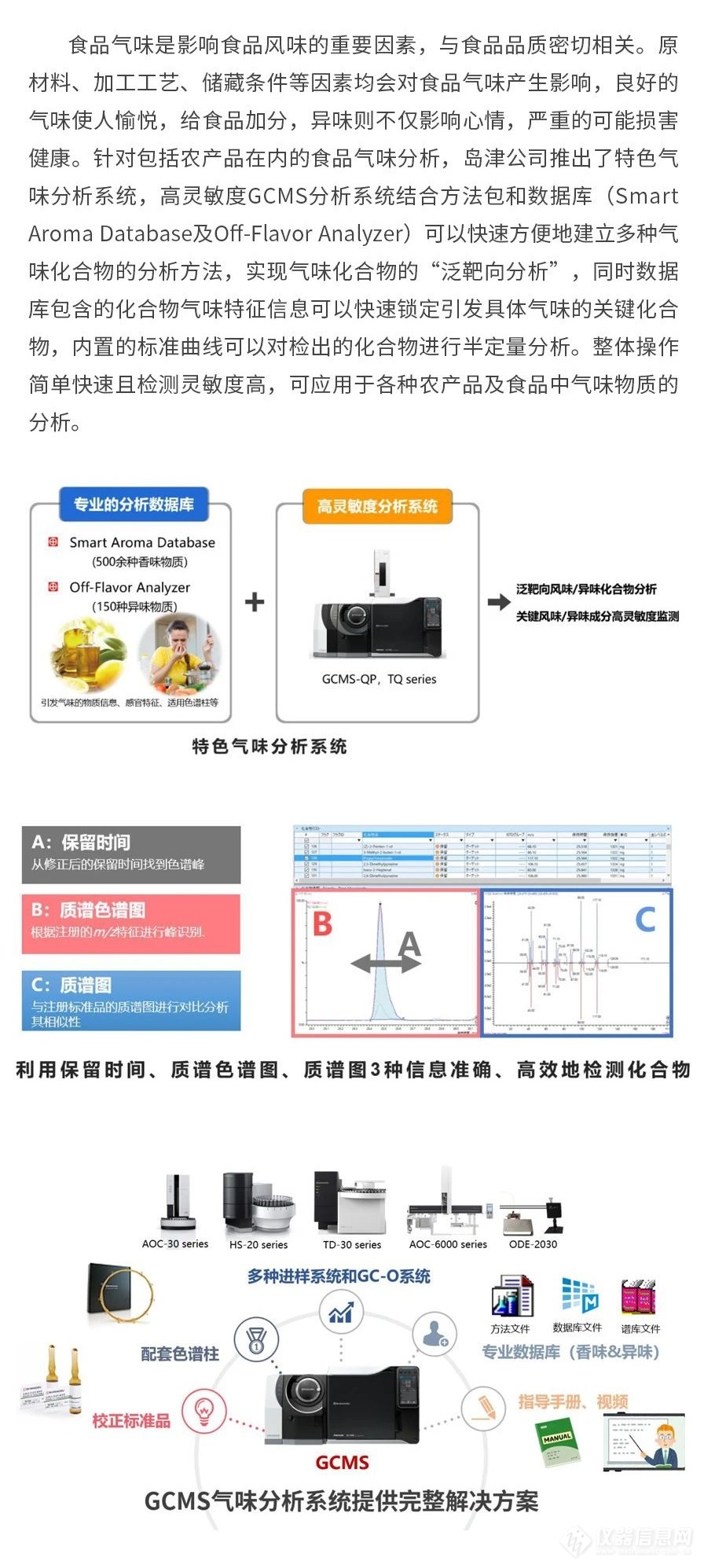 岛津助力设备更新之特色气味分析系统