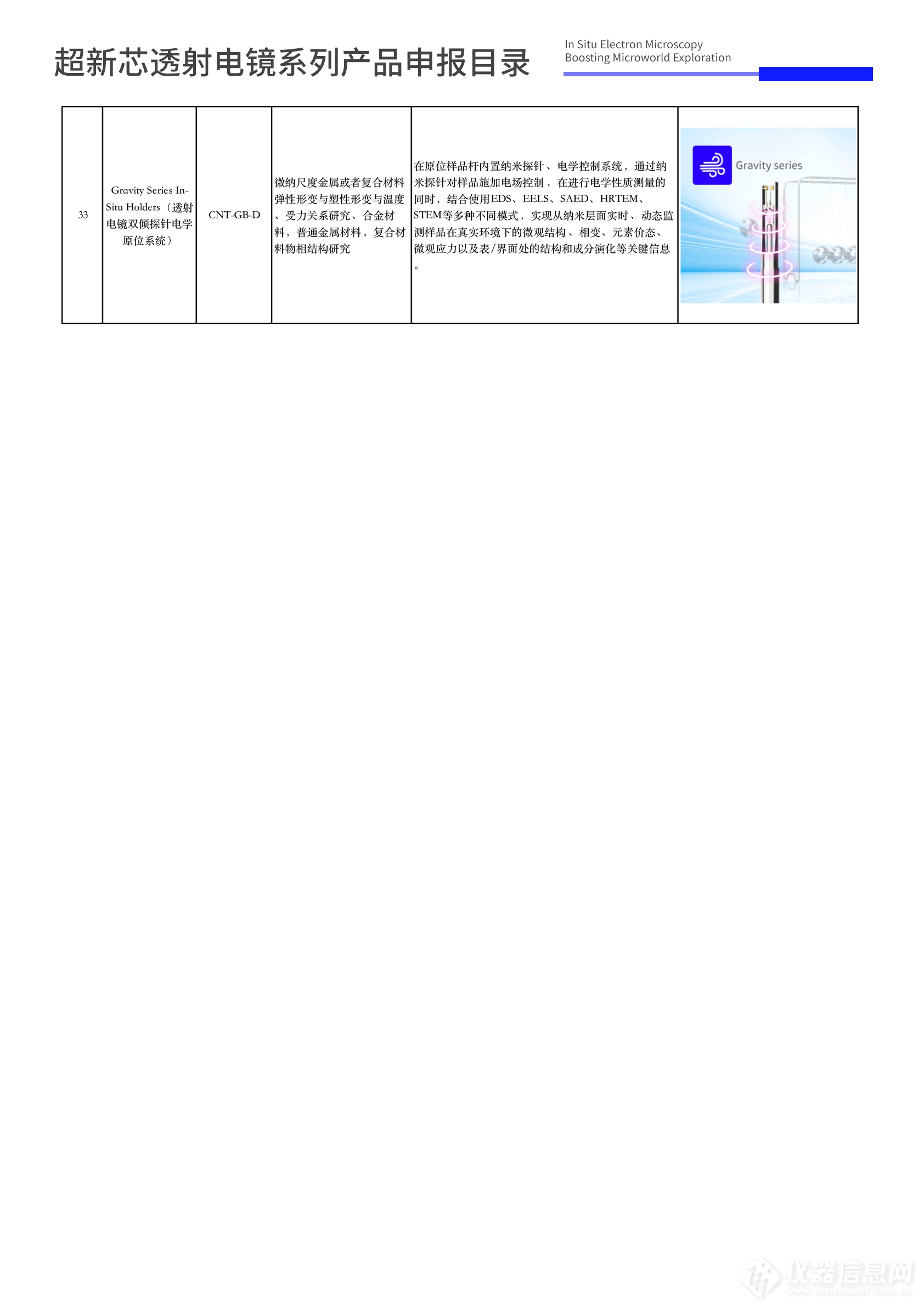 设备更新|超新芯电镜系列产品申报目录