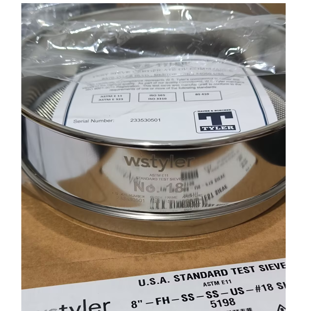 进口泰勒筛tyler 不锈钢直径8英寸（203mm） 18号16目 筛孔1.0mm货号5198