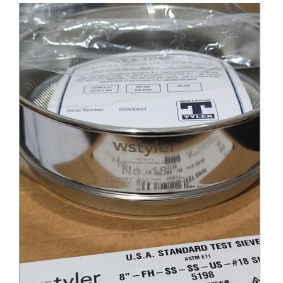 进口泰勒筛tyler 不锈钢直径8英寸（203mm） 18号16目 筛孔1.0mm货号5198