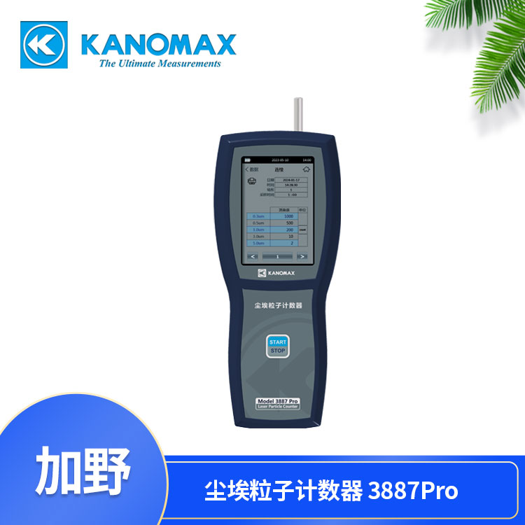 Kanomax激光粒子计数器3887Lite/3887Pro计数报告符合测试标准