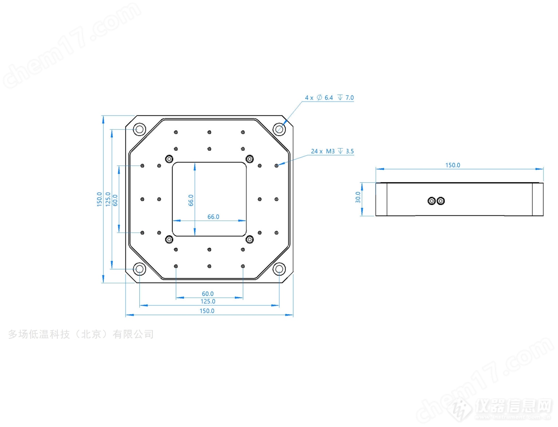 压电偏转台，高负载通孔型，XYRz方向