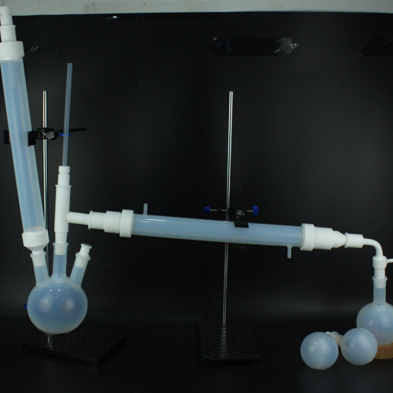 pfa减压蒸馏装置耐受氢氟精馏蒸馏冷凝回流吸收瓶