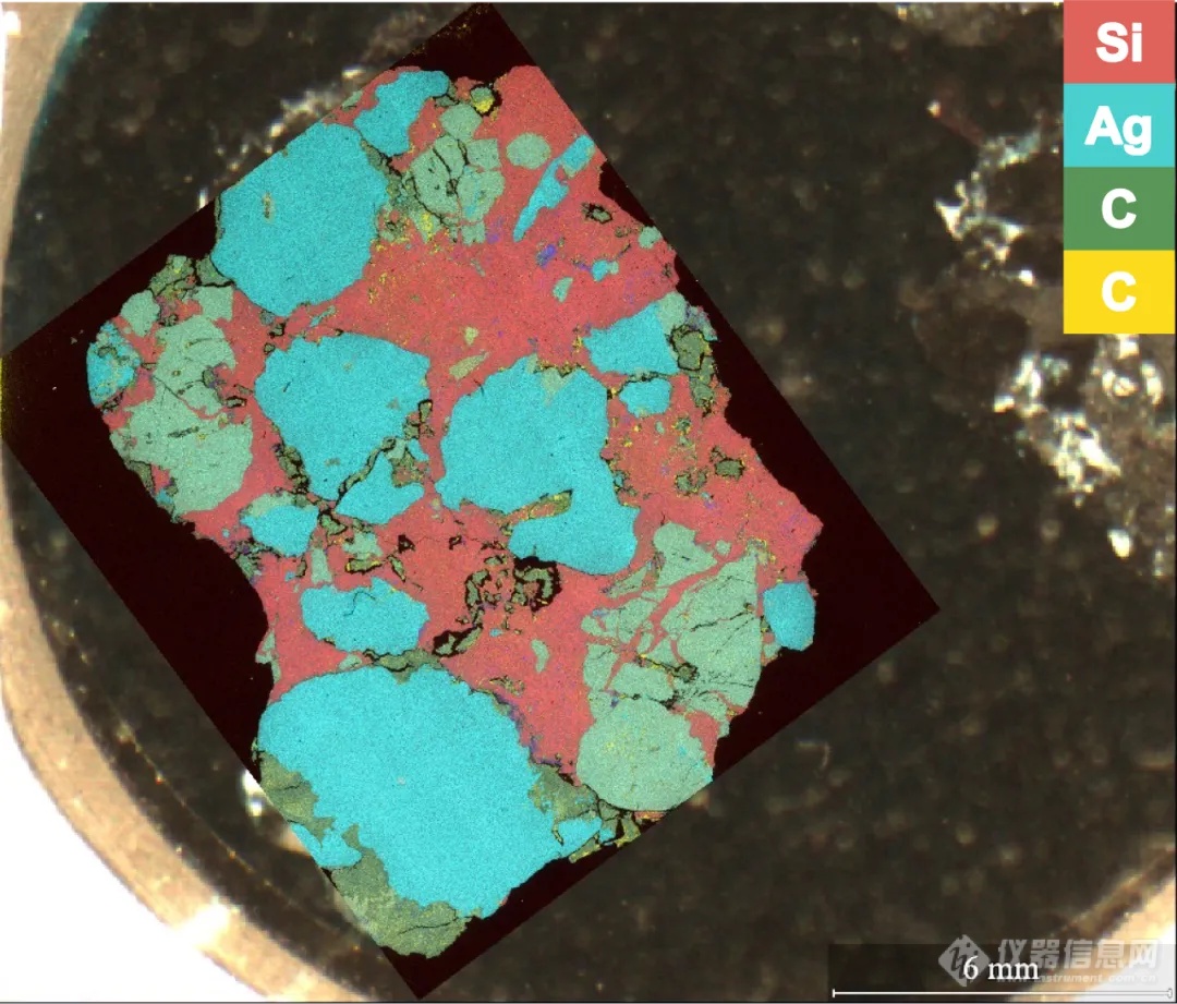 台式扫描电镜地质样品的能谱拼图结果