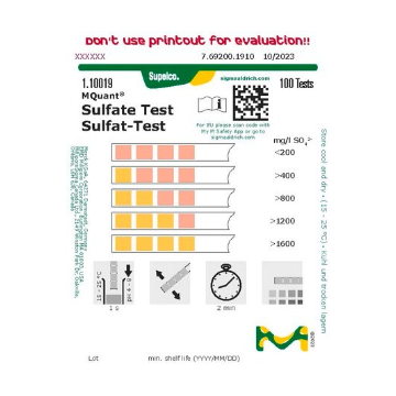 德国默克 硫酸根测试条 货号：1.10019.0001