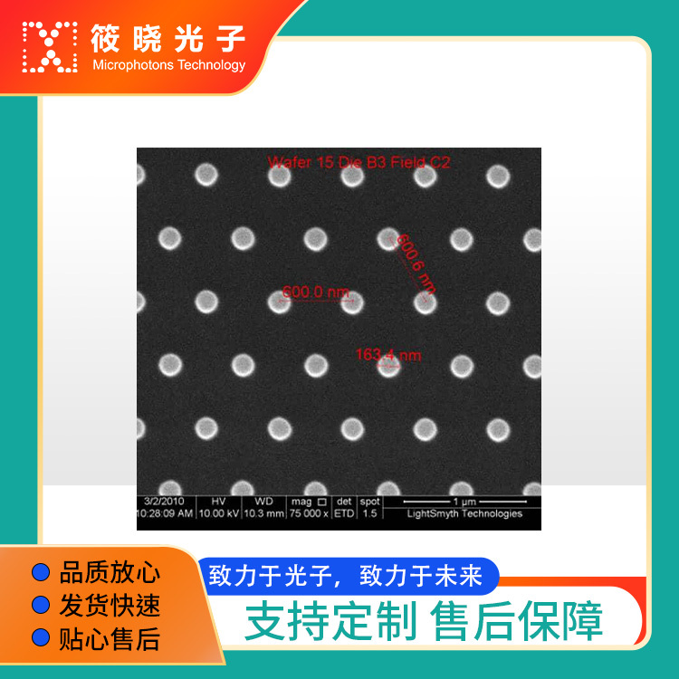 线性硅纳米印章(纳米图案硅片) (尺寸8.0 x 8.3x0.7mm) 