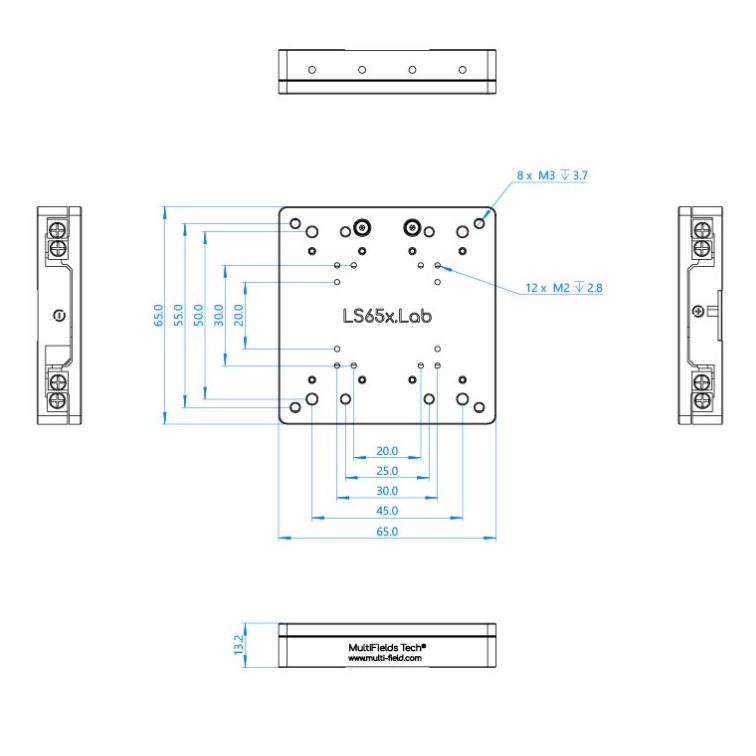 MultiFields光学纳米位移台LSxxX.Lab，水平线性运动