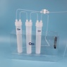 氢气吸收装置PFA材质吸收瓶冲击瓶375ml多级反应可定制