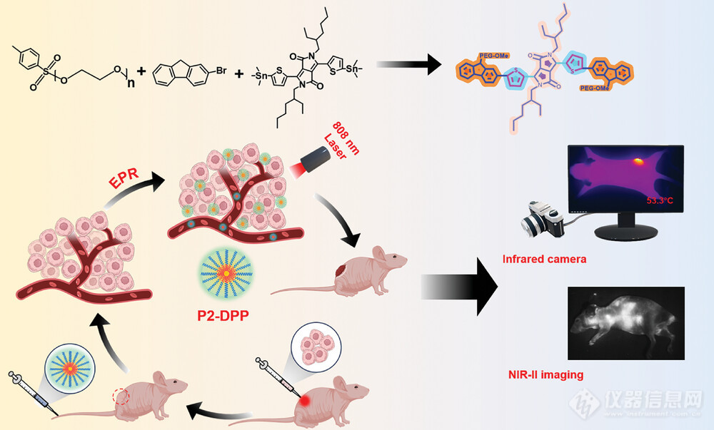 构建一种新型水溶性分子应用于NIR-II多功能成像和光热治疗