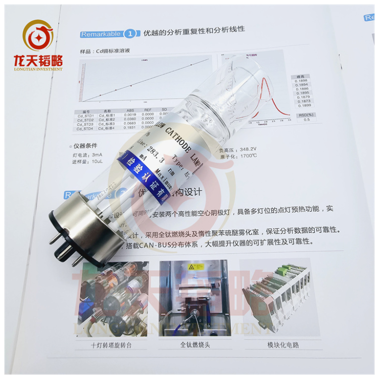 Hf铪 Ho钬 In铟 Ir铱 La镧  Lu镥北京有色金属研究总院海光元素空心阴极灯