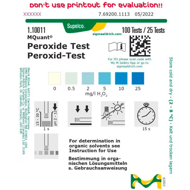 德国Merck 双氧水试纸  1.10011.0001
