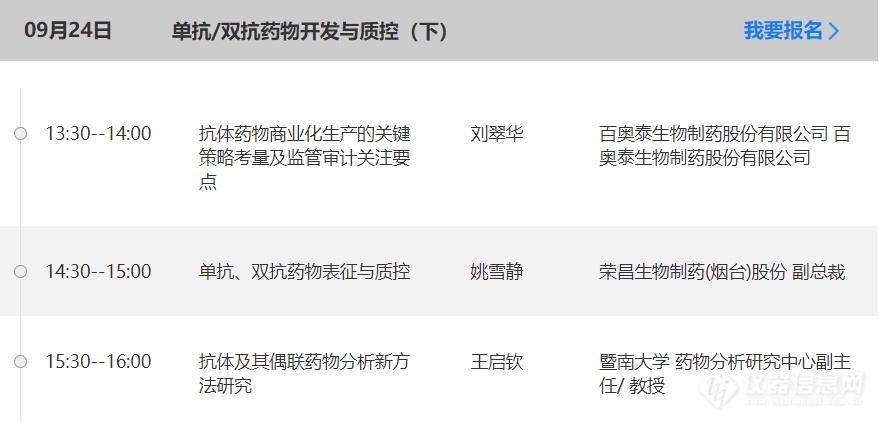 第七届抗体药物研发与质量分析网络会议一轮通知