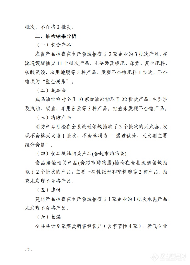 略阳县市场监督管理局关于公示2024年上半年产品质量监督抽查结果的通告