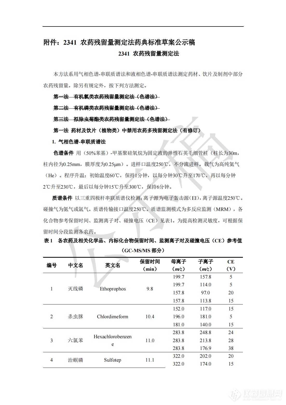 2341农药残留量测定法药典标准草案公示稿_00.png