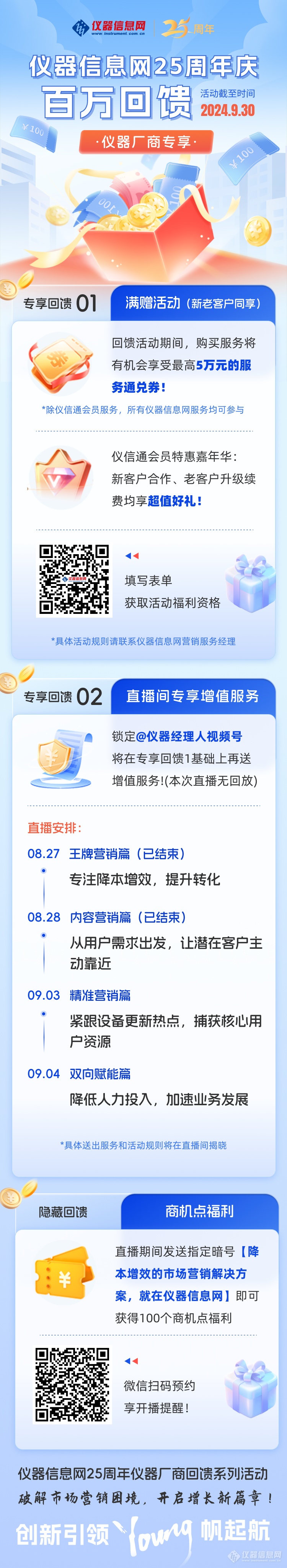 仪器信息网25周年回馈：仪器厂商专享回馈持续升温！