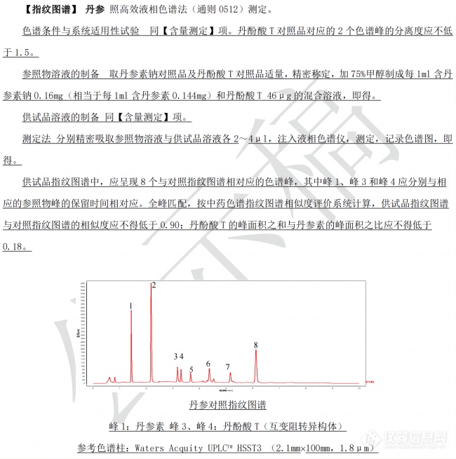 《中国药典》国家药品标准升级：多种中药新增特征图谱检测项