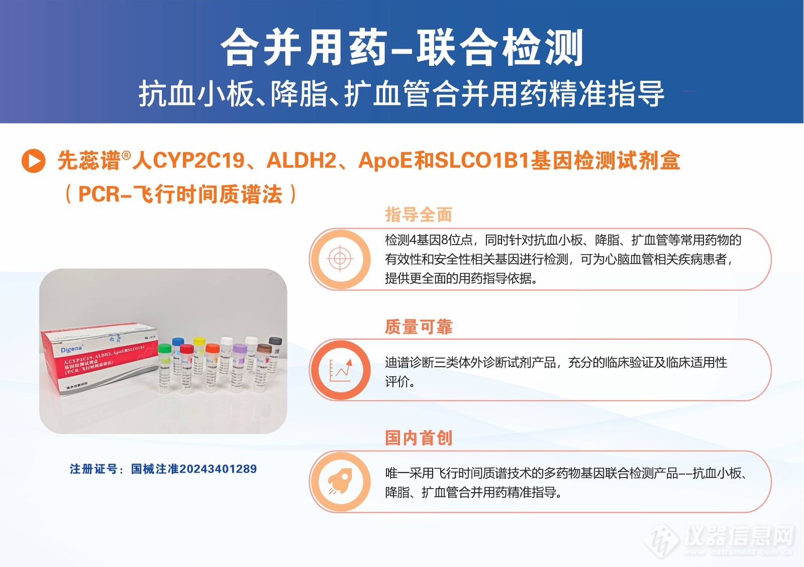 NMPA批准三类注册证：首个核酸质谱药物基因组多基因检测试剂盒