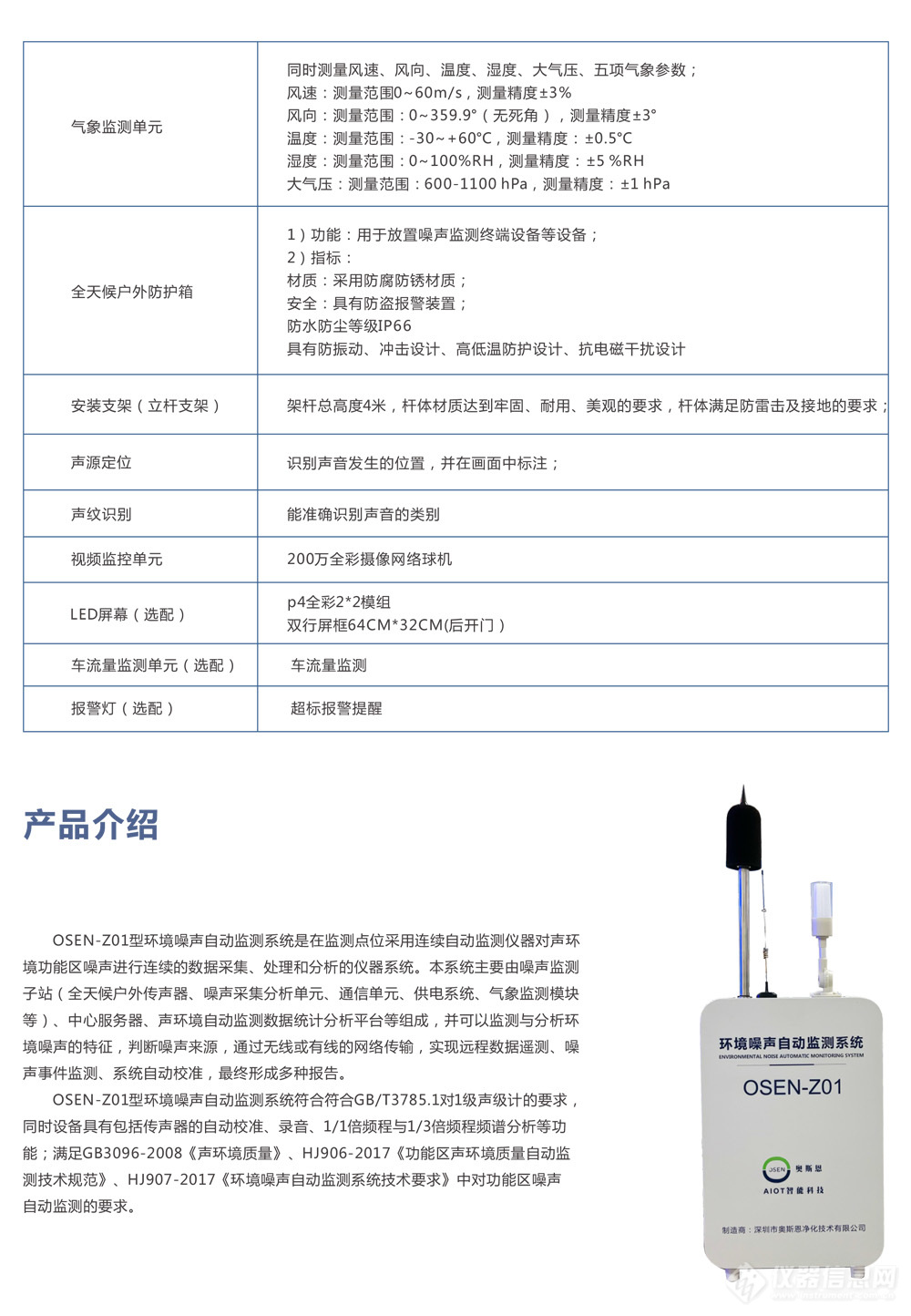 城市功能区声环境质量自动监测网络系统建设