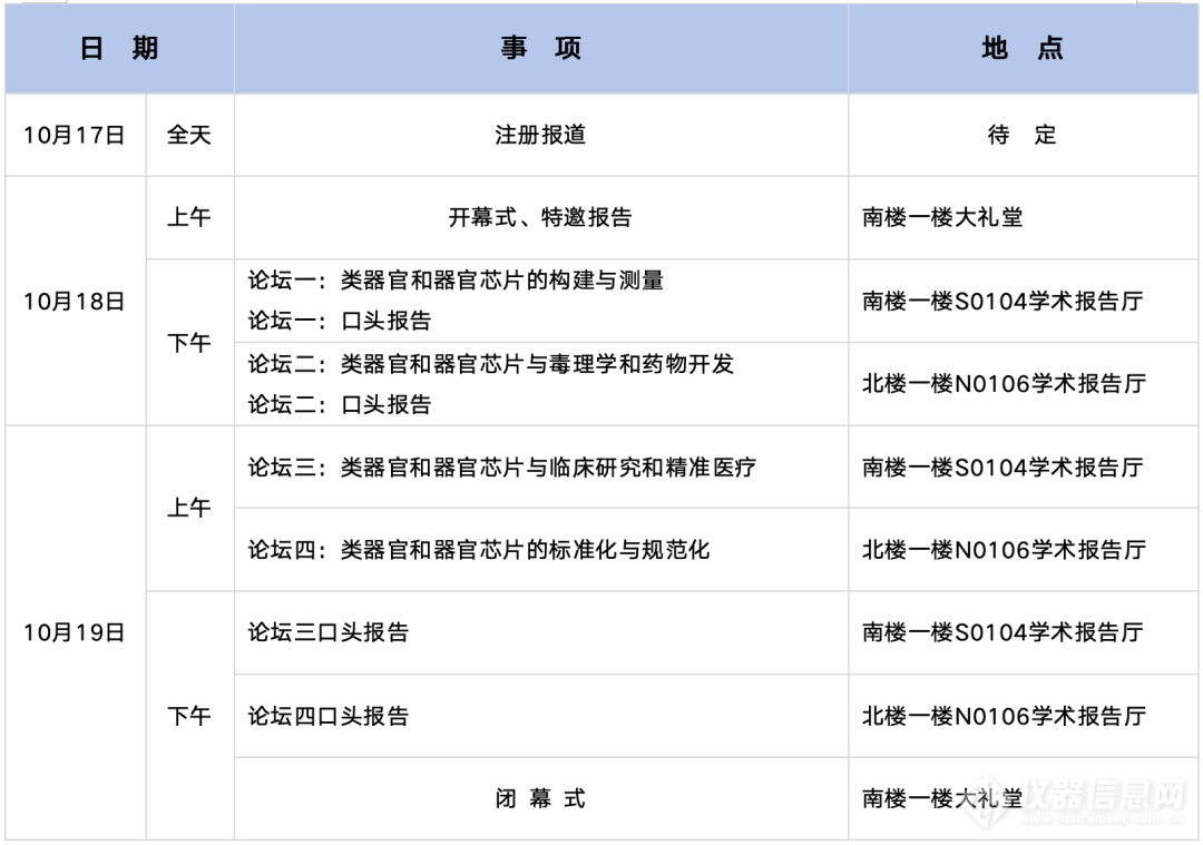 日程会场更新！2024微生理系统国际研讨会暨第七届类器官与器官芯片学术会议通知