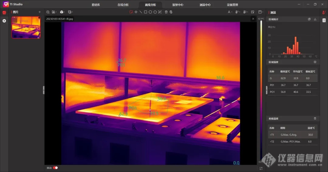 RayThink热像仪全能助手，红外测温分析软件TI家族