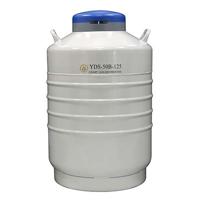 金凤液氮罐方提桶YDS-50B-125大口径生物容器50L