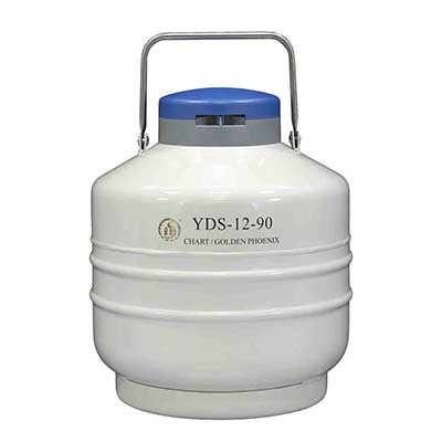 金凤牌液氮容器YDS-12-90手提式液氮罐圆提桶12L现货