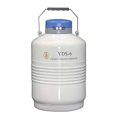 金凤液氮容器YDS-6手提圆提桶液氮罐6升样品运输容器