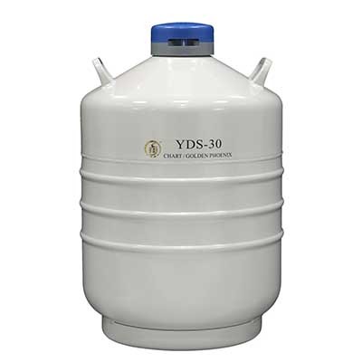 成都金凤液氮罐YDS-30贮存型液氮容器 30L圆提桶