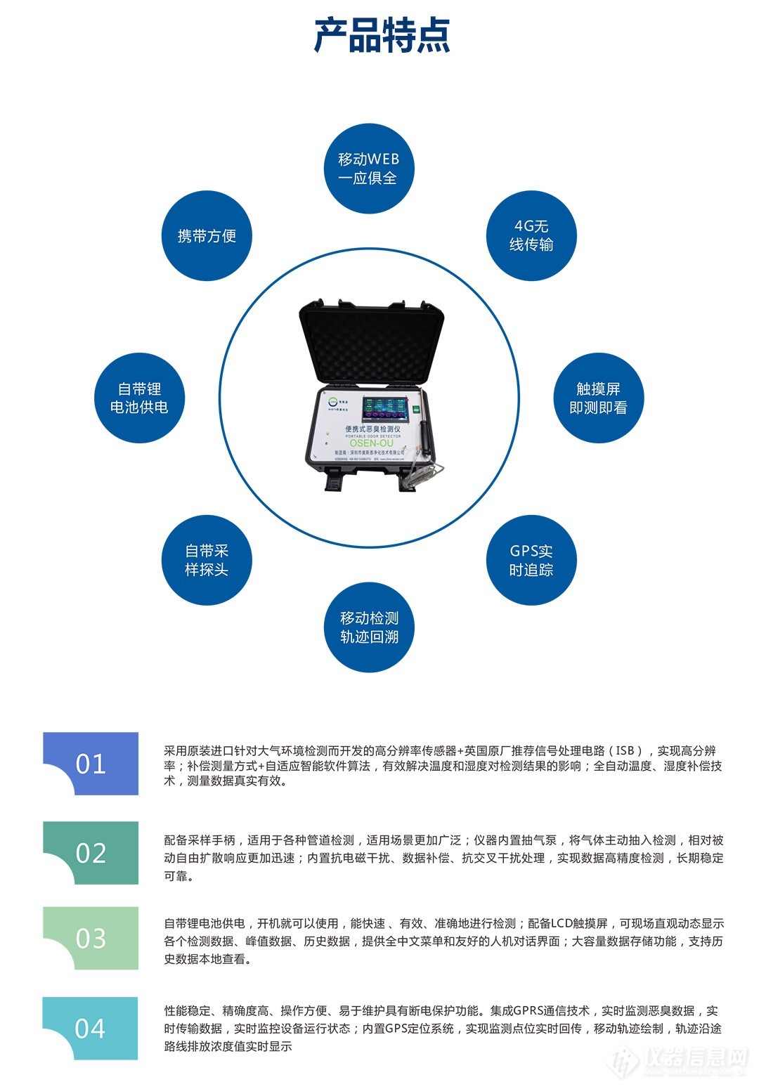 奥斯恩OSEN-OU便携式恶臭异味污染物浓度在线监测仪器应用