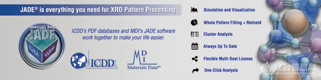 国际衍射数据中心（ICDD）发行2025版PDF数据库和JADE软件