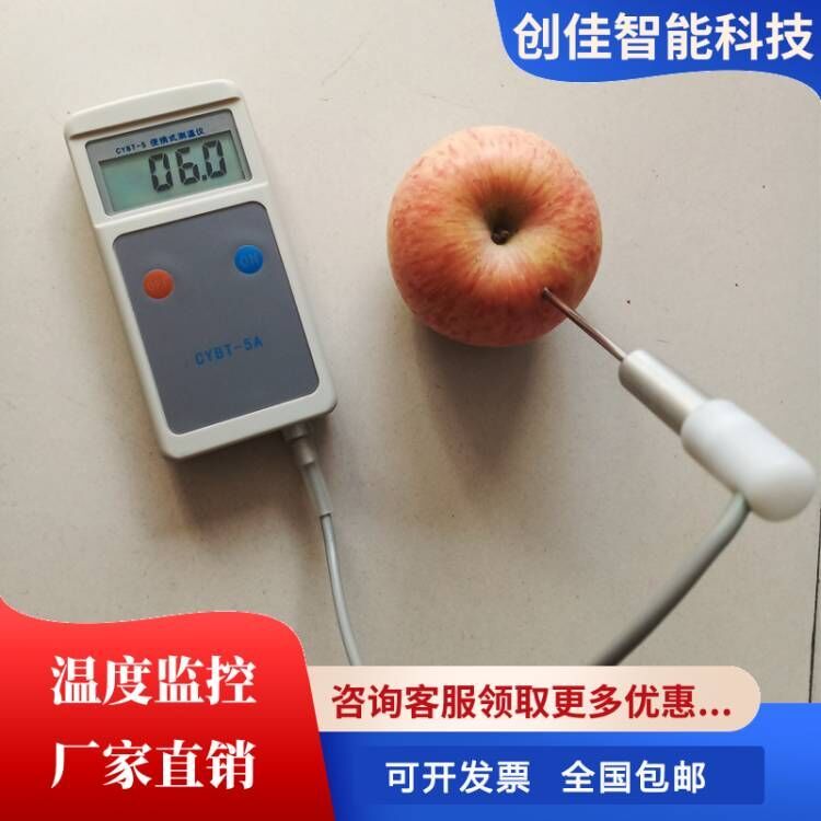 插入式中心温度计加长探杆手持不锈钢探头高精度大型料堆温度测量