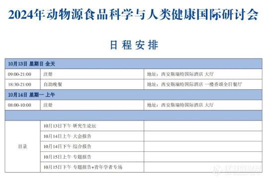 展会推荐丨2024年动物源食品科学与人类健康国际研讨会