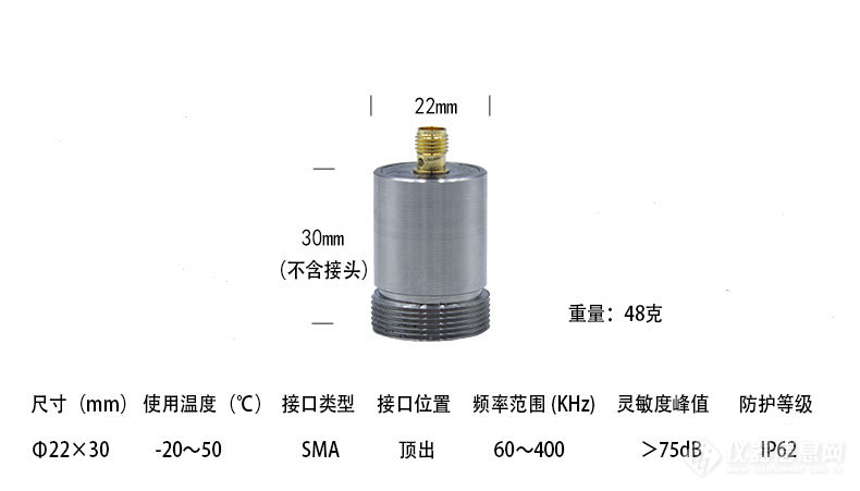 GI150/5本安防爆型内置26dB前放声发射传感器