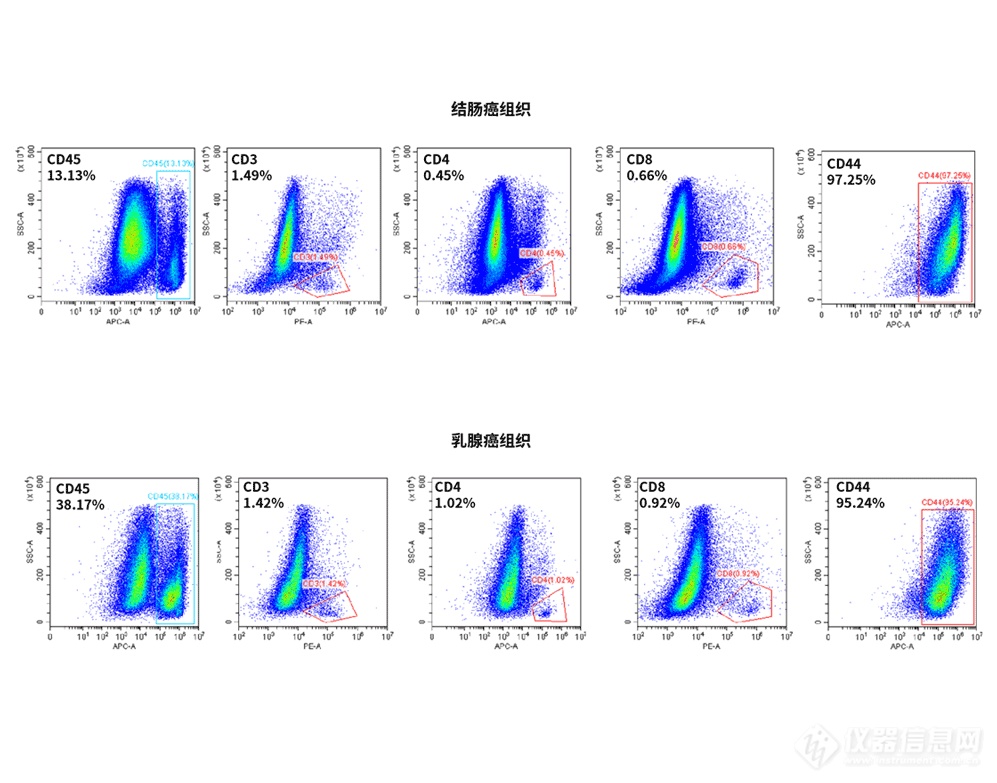 肿瘤组织细胞流式分析结果